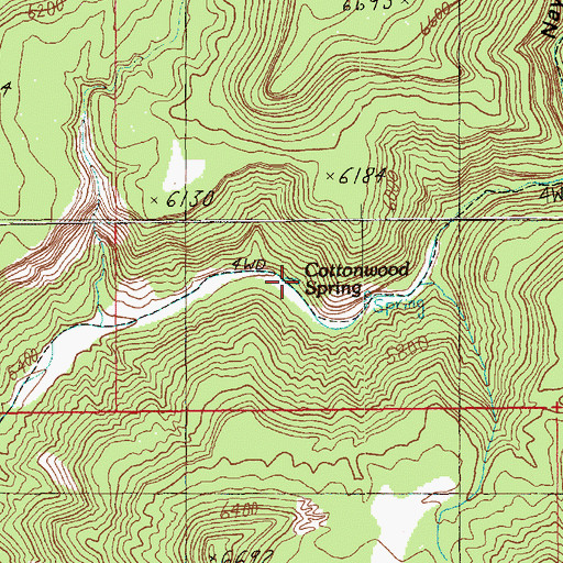 Topographic Map of Cottonwood Spring, UT