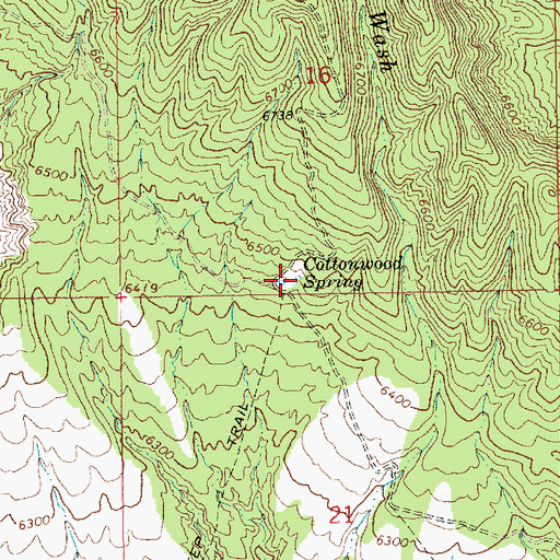 Topographic Map of Cottonwood Spring, UT