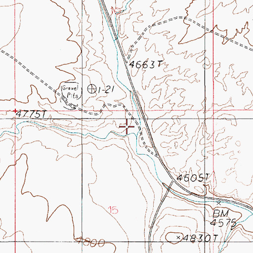 Topographic Map of Cottonwood Wash, UT
