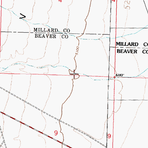 Topographic Map of Cottonwood Wash, UT