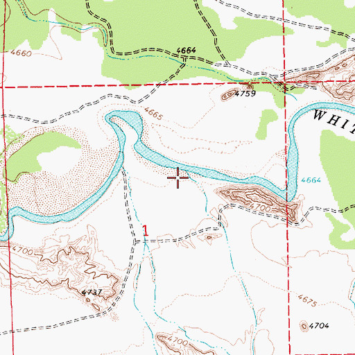 Topographic Map of Cottonwood Wash, UT