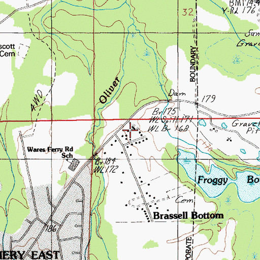 Topographic Map of Midlien Baptist Church, AL