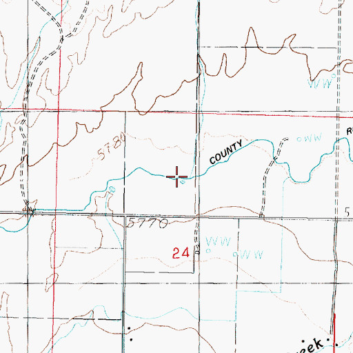 Topographic Map of County Road Drain, UT