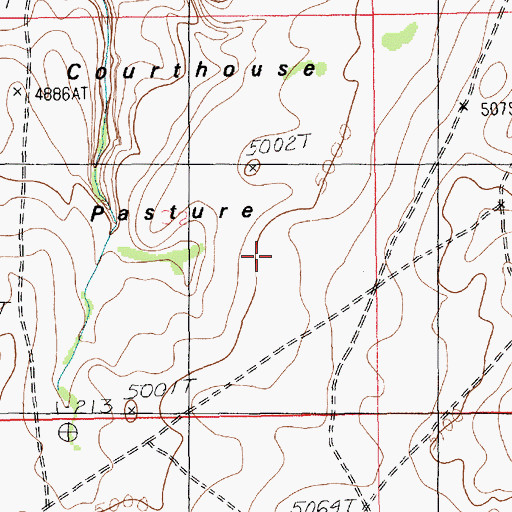 Topographic Map of Courthouse Pasture, UT