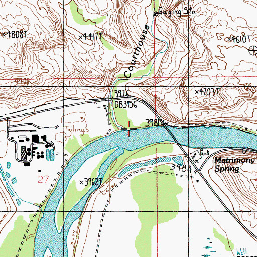 Topographic Map of Courthouse Wash, UT