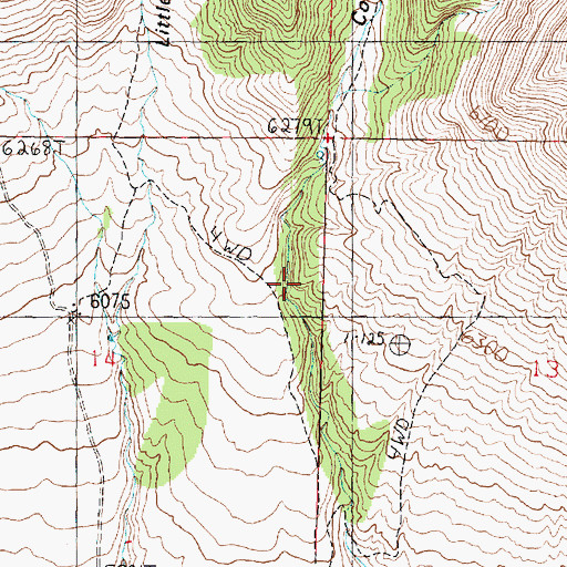 Topographic Map of Cove Canyon, UT