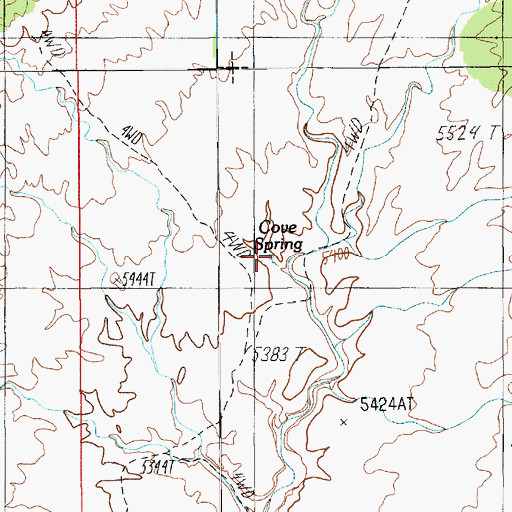 Topographic Map of Cove Spring, UT