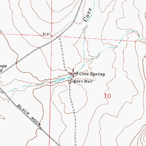 Topographic Map of Cove Spring, UT