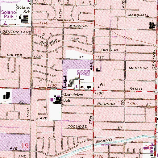Topographic Map of Camelback Village Square Shopping Center, AZ