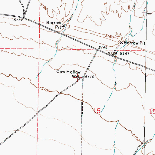 Topographic Map of Cow Hollow Well, UT