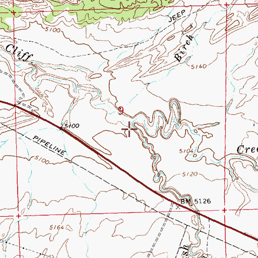 Topographic Map of Cow Wash, UT