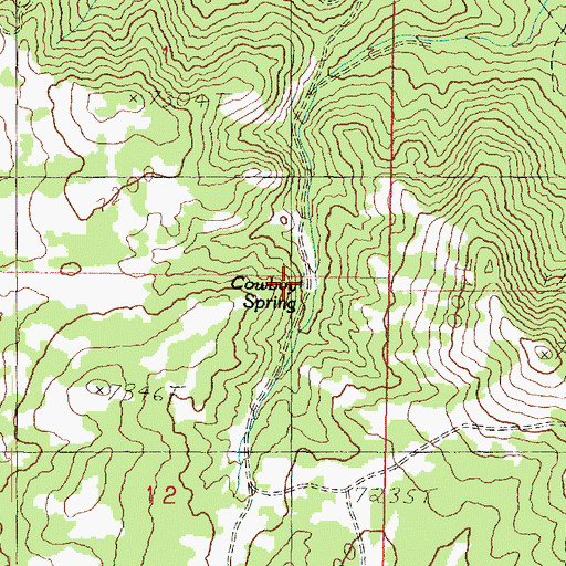 Topographic Map of Cowboy Spring, UT