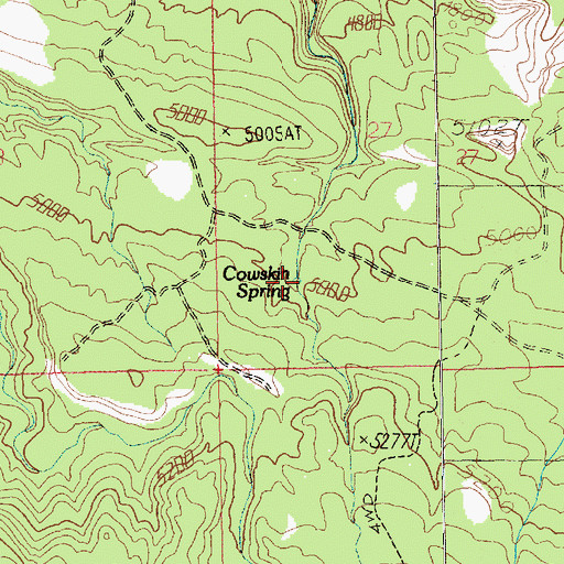 Topographic Map of Cowskin Spring, UT