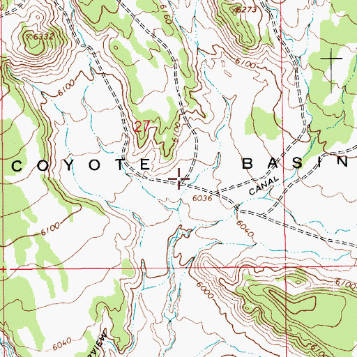 Topographic Map of Coyote Basin, UT