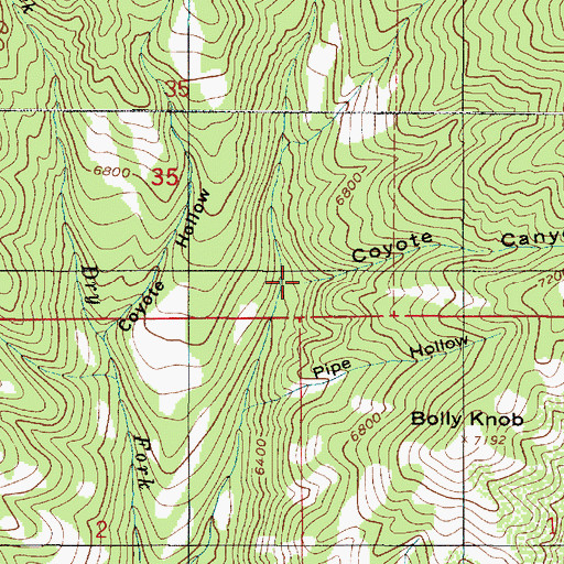 Topographic Map of Coyote Canyon, UT