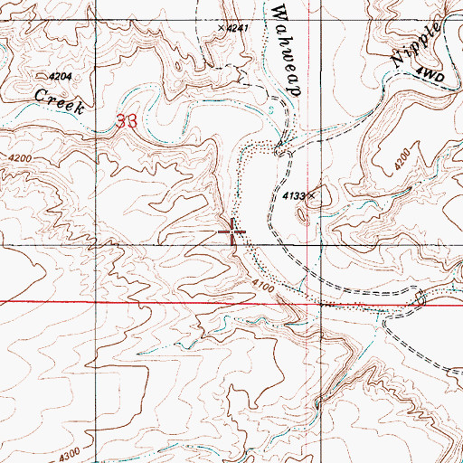 Topographic Map of Coyote Creek, UT
