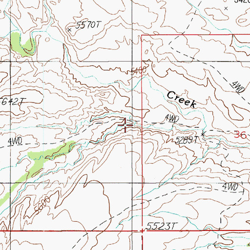 Topographic Map of Coyote Creek, UT