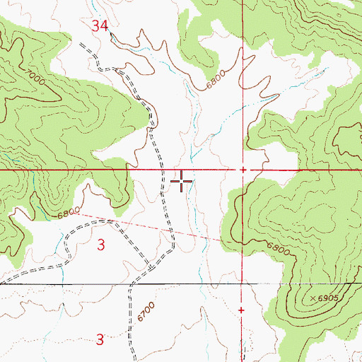 Topographic Map of Coyote Draw, UT