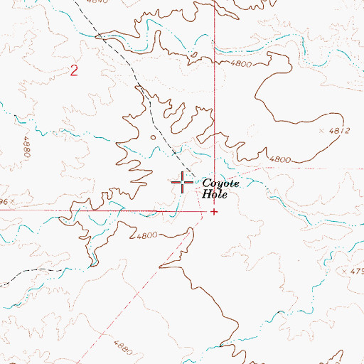 Topographic Map of Coyote Hole, UT