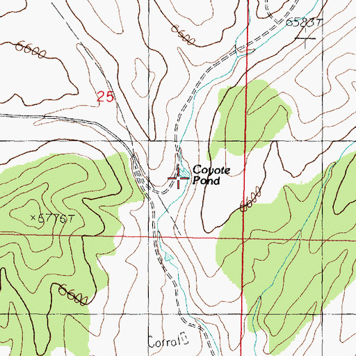 Topographic Map of Coyote Pond, UT