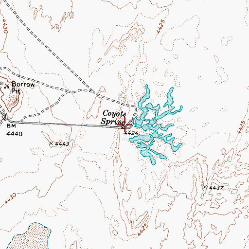 Topographic Map of Coyote Spring, UT