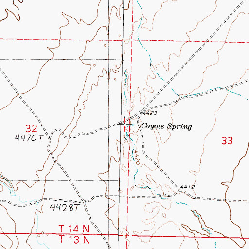 Topographic Map of Coyote Spring, UT
