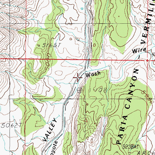 Topographic Map of Coyote Wash, UT