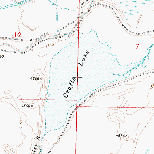 Topographic Map of Crafts Lake, UT