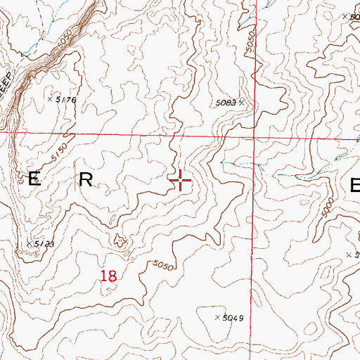 Topographic Map of Crater Bench, UT