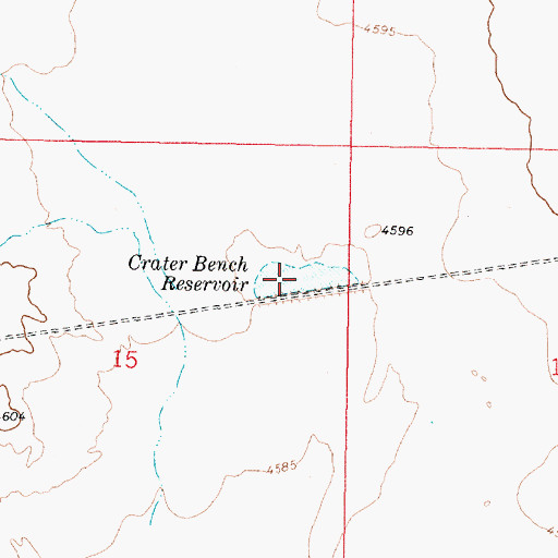 Topographic Map of Crater Bench Reservoir, UT