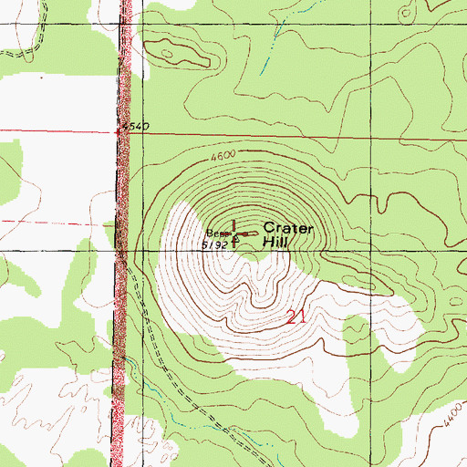 Topographic Map of Crater Hill, UT
