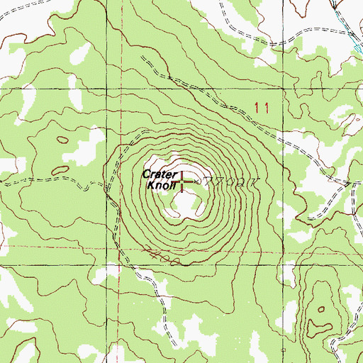 Topographic Map of Crater Knoll, UT