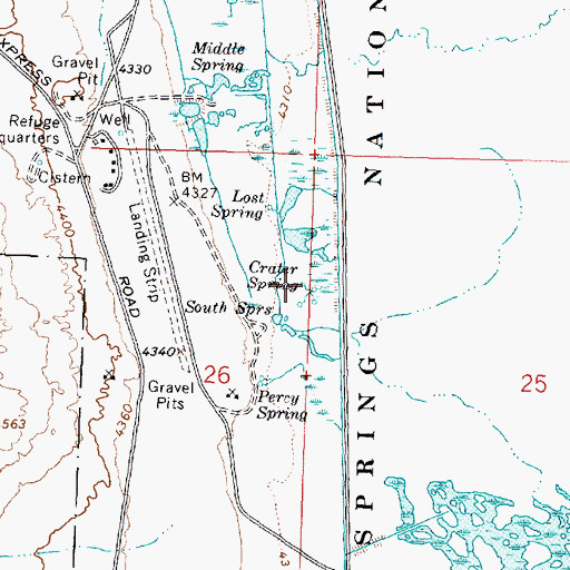 Topographic Map of Crater Spring, UT