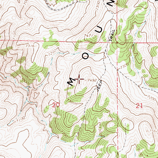Topographic Map of Crawford Mountains, UT