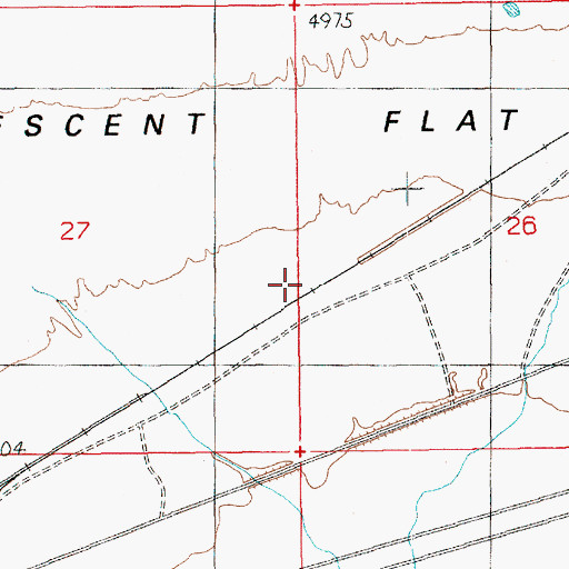 Topographic Map of Crescent Flat, UT