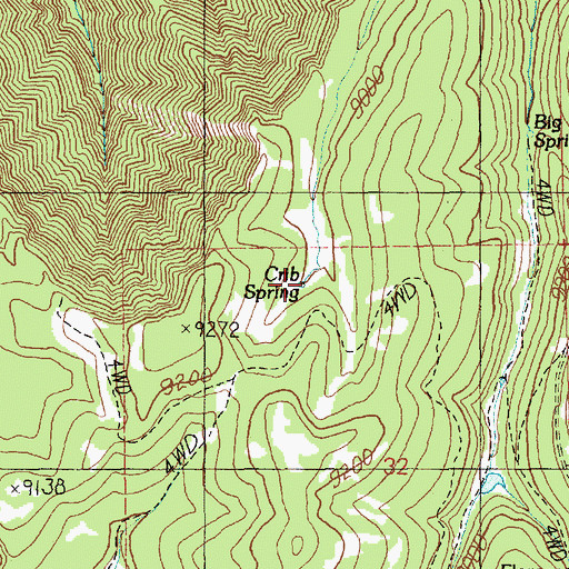 Topographic Map of Crib Spring, UT
