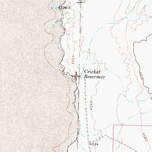 Topographic Map of Cricket Reservoir, UT
