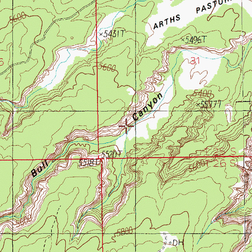 Topographic Map of Crips Hole, UT