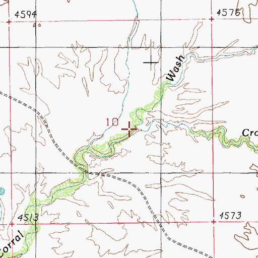 Topographic Map of Crooked Wash, UT