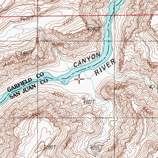 Topographic Map of Cross Canyon, UT