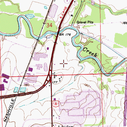 Topographic Map of Montgomery Golf Course (historical), AL