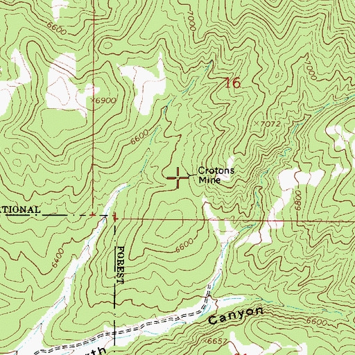 Topographic Map of Crotons Mine, UT