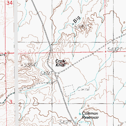 Topographic Map of Crow Knoll, UT