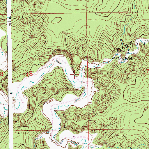 Topographic Map of Crow Roost Canyon, UT