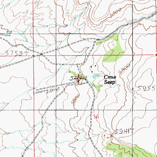 Topographic Map of Crow Seep, UT