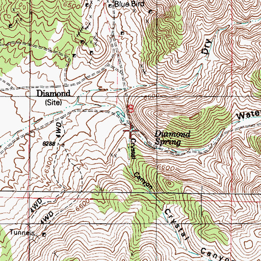 Topographic Map of Crystal Canyon, UT