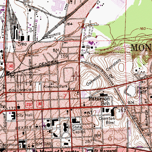 Topographic Map of Montgomery Institute (historical), AL