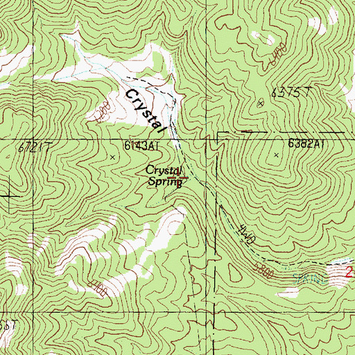 Topographic Map of Crystal Spring, UT