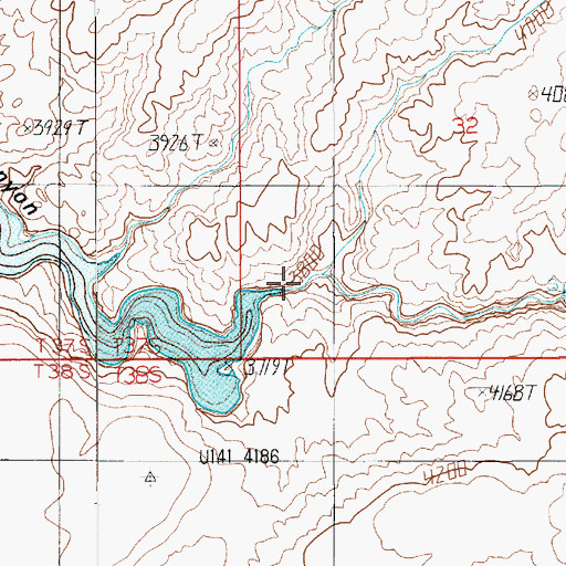 Topographic Map of Crystal Springs Canyon, UT