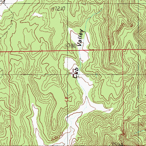 Topographic Map of Cub Valley, UT